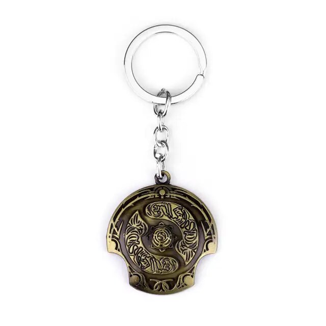Dota 2 Immortal Champion Shield Key Chain Dota2 Keychain Car Keychain Aegis Of Champions Pendant Porte Clef