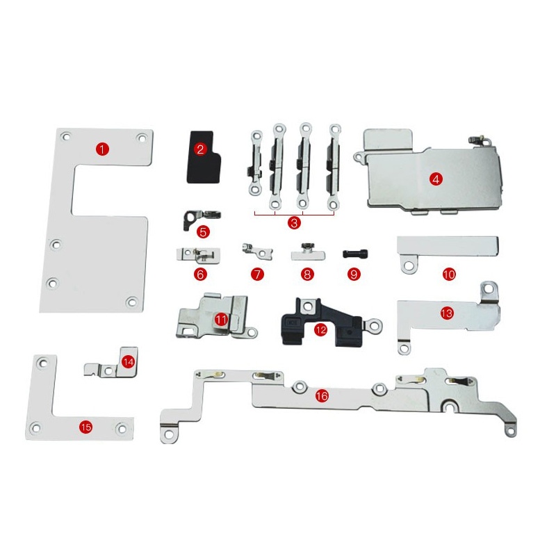 【Guaranteed to look good】Full Set Metal Plate For iPhone 6 6S 7 8 Plus Complete Full Internal Bracket Shield Plate Phone Repair Replacement Parts Kit. 