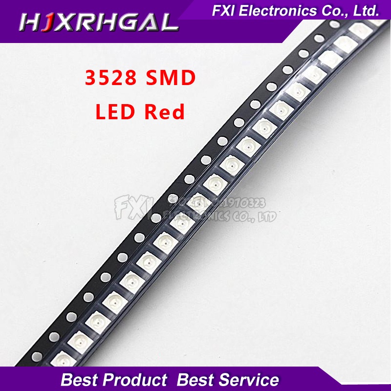 100pcs red 3528 1210 smd led light new original