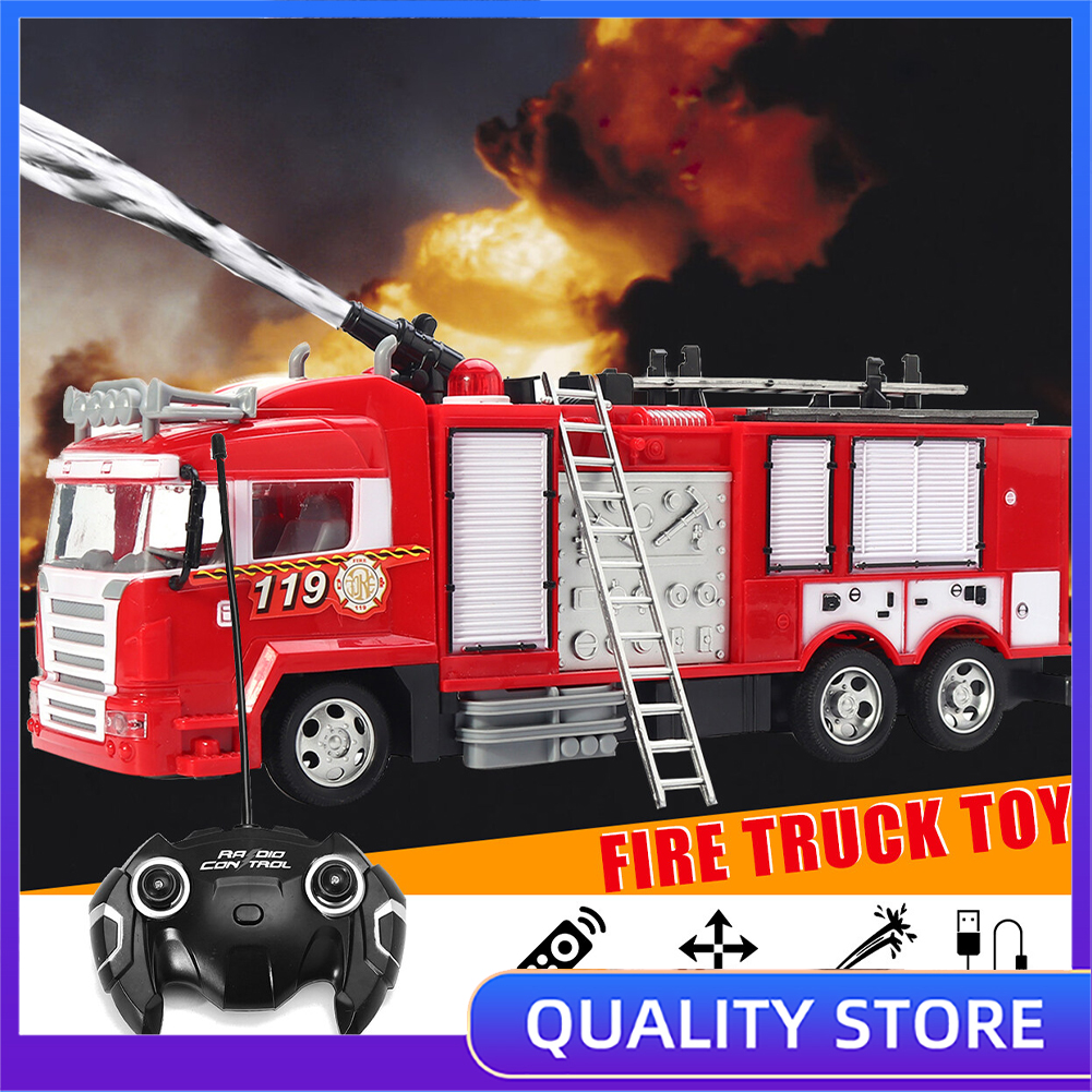 Fire Truck Toy Big Size RC Fire Truck Remote Control Toy Full Function