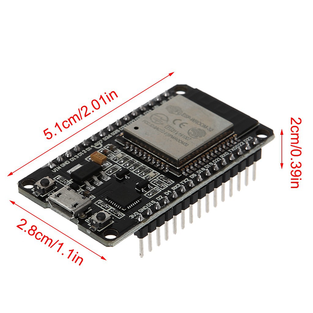 NodeMCU ESP32 Wifi BLE - CP2102 - WiFi 2.4GHz + Bluetooth BLE