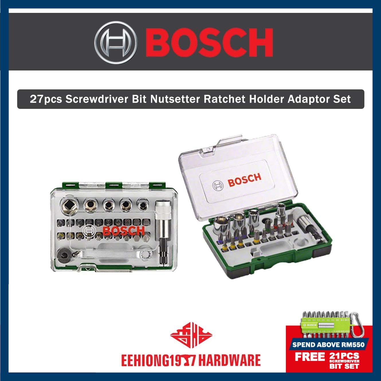 EEHIONG1977 Bosch 2607017160 27pcs Ratchet Screwdriver Bits Set