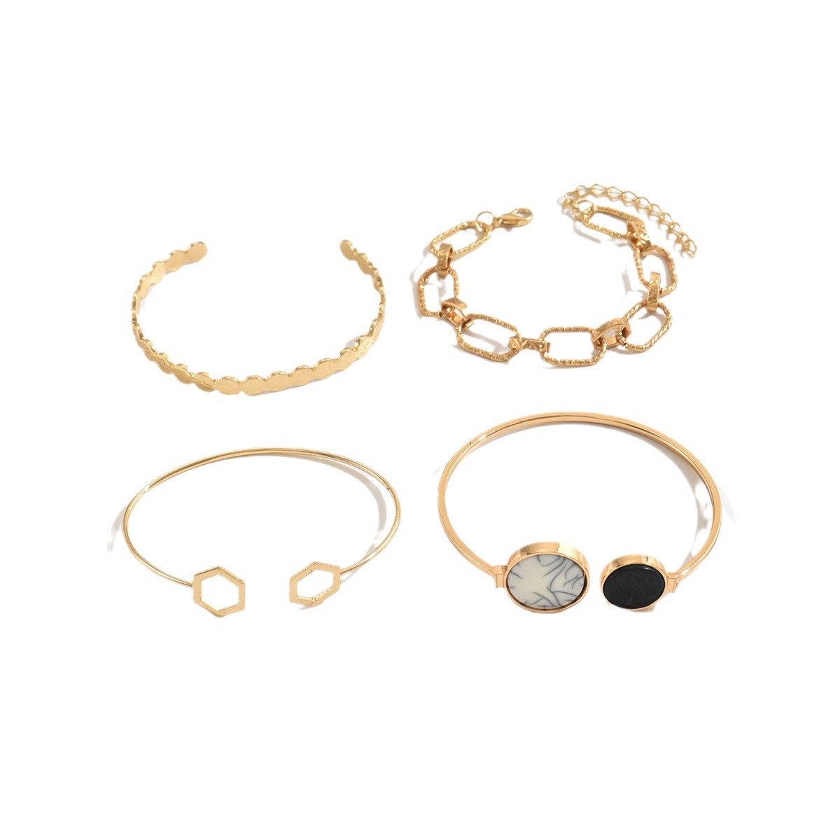 %E3%80%90Top-notch%20quality%E3%80%91Four%20Seasons%20Geometric%20Marble%20Texture%20Bracelet%20suit%20Simple%20All-match%20Autumn%20and%20Winter%20Open%20Stacked%20for%20Women%20-%20Image%205