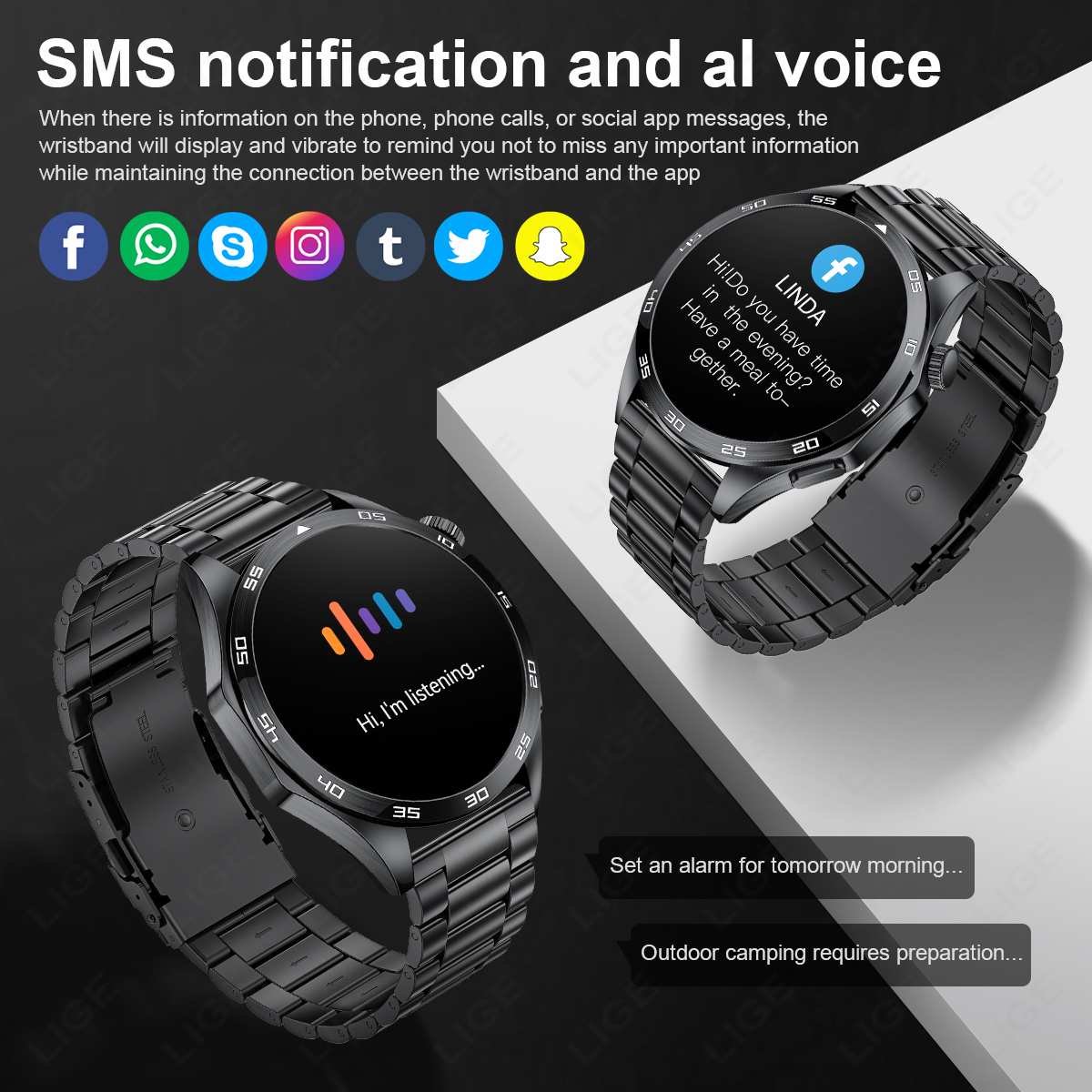 【Trending Now】 Men New Smartwatch Call Waterproof Sports Fitness Heart Rate Monitoring Health Bracelets For Android IOS.