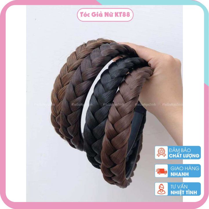 Băng Đô Tóc Giả Tóc Cài Bím 3cm