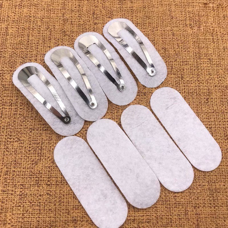 10 Cái phôi vải nỉ lót kẹp tóc handmade