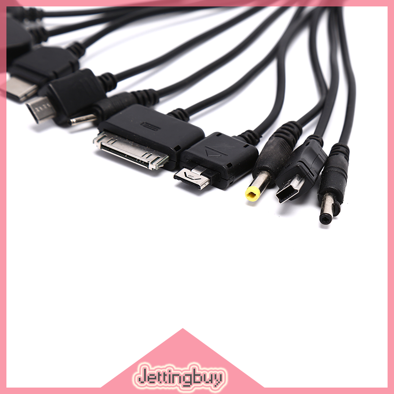 【Jettingbuy】flash Sale phổ 10 trong 1 đa chức năng điện thoại di động trò chơi sạc USB Bộ sạc cáp