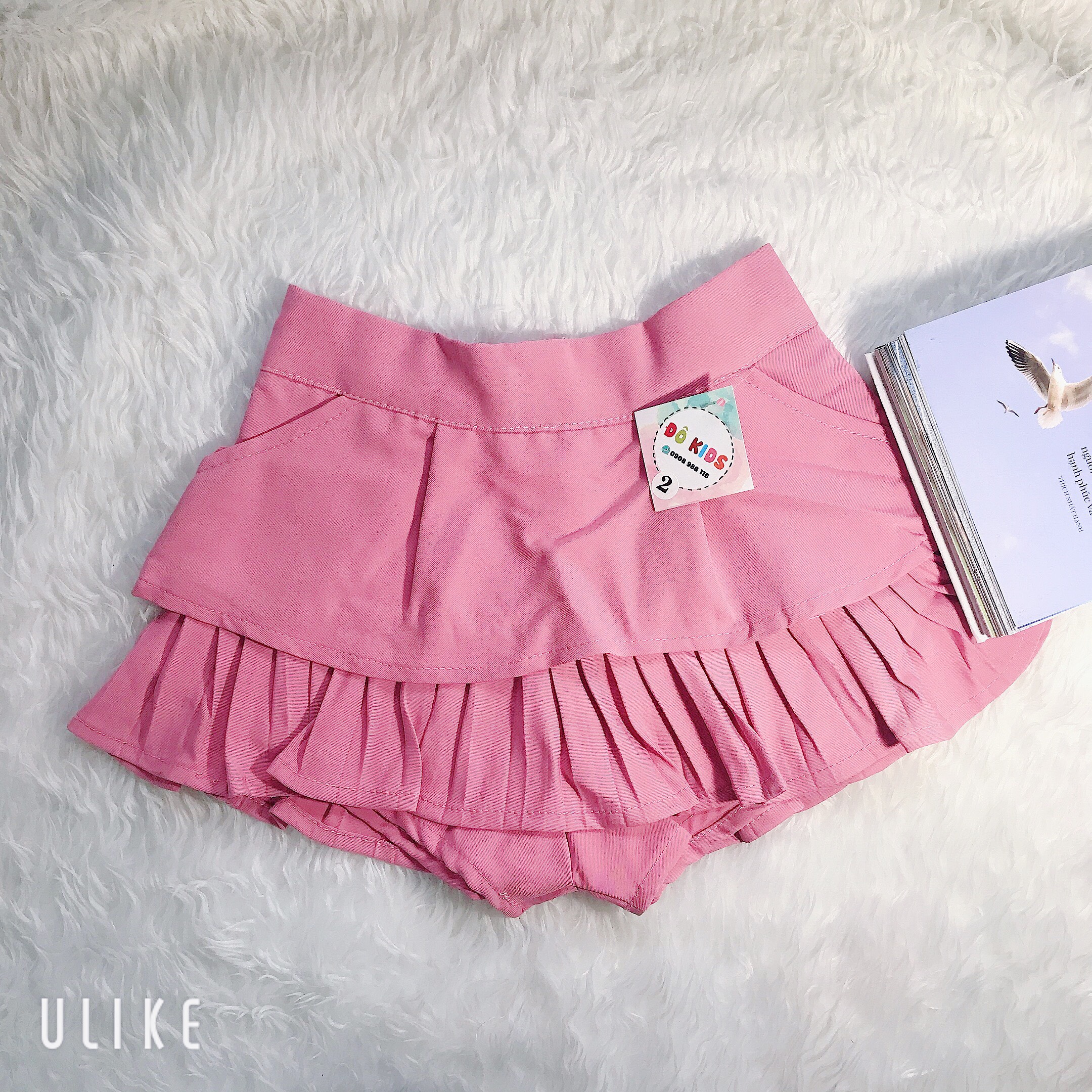 Chân váy quần bé gái, chân váy xòe xếp ly bé 10-32kg