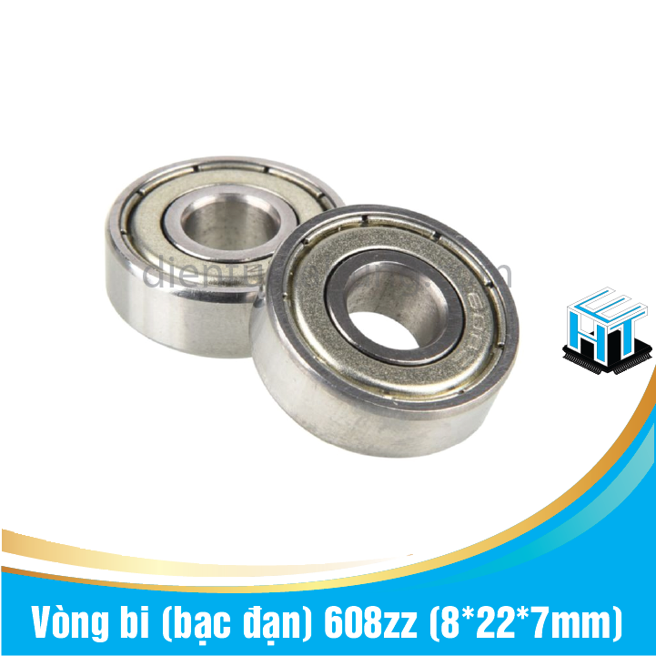 Combo 1 cặp 2 cái Vòng bi (bạc đạn) 608zz (8*22*7mm)