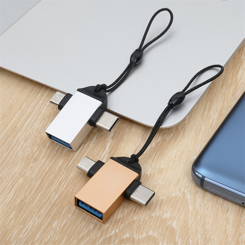 Bộ Chuyển Đổi Mini USB OTG Type-C Và Micro 2 Trong 1 Để Truyền Siêu Tốc Cho Máy Tính Xách Tay Điện Thoại Và Nhiều Thiết Bị Khác