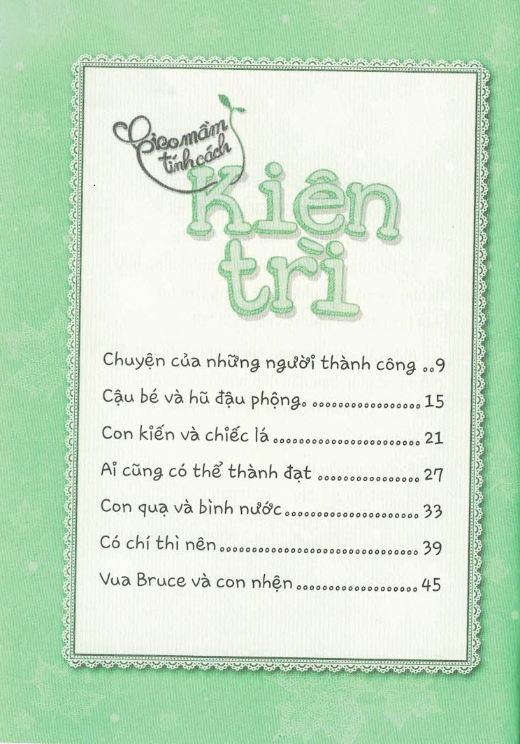 Gieo mầm tính cách - Kiên trì