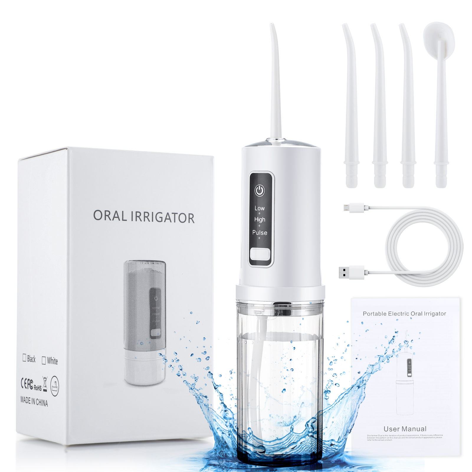 【Ready Stock】Hailicare Máy Tăm Nước 220ml, Máy Tăm Nước Tăm Phun Nước, 1400 Vòng/phút Bàn Chải Đánh Răng Làm Sạch Răng 3 Chế Độ Máy Vệ Sinh Răng Miệng