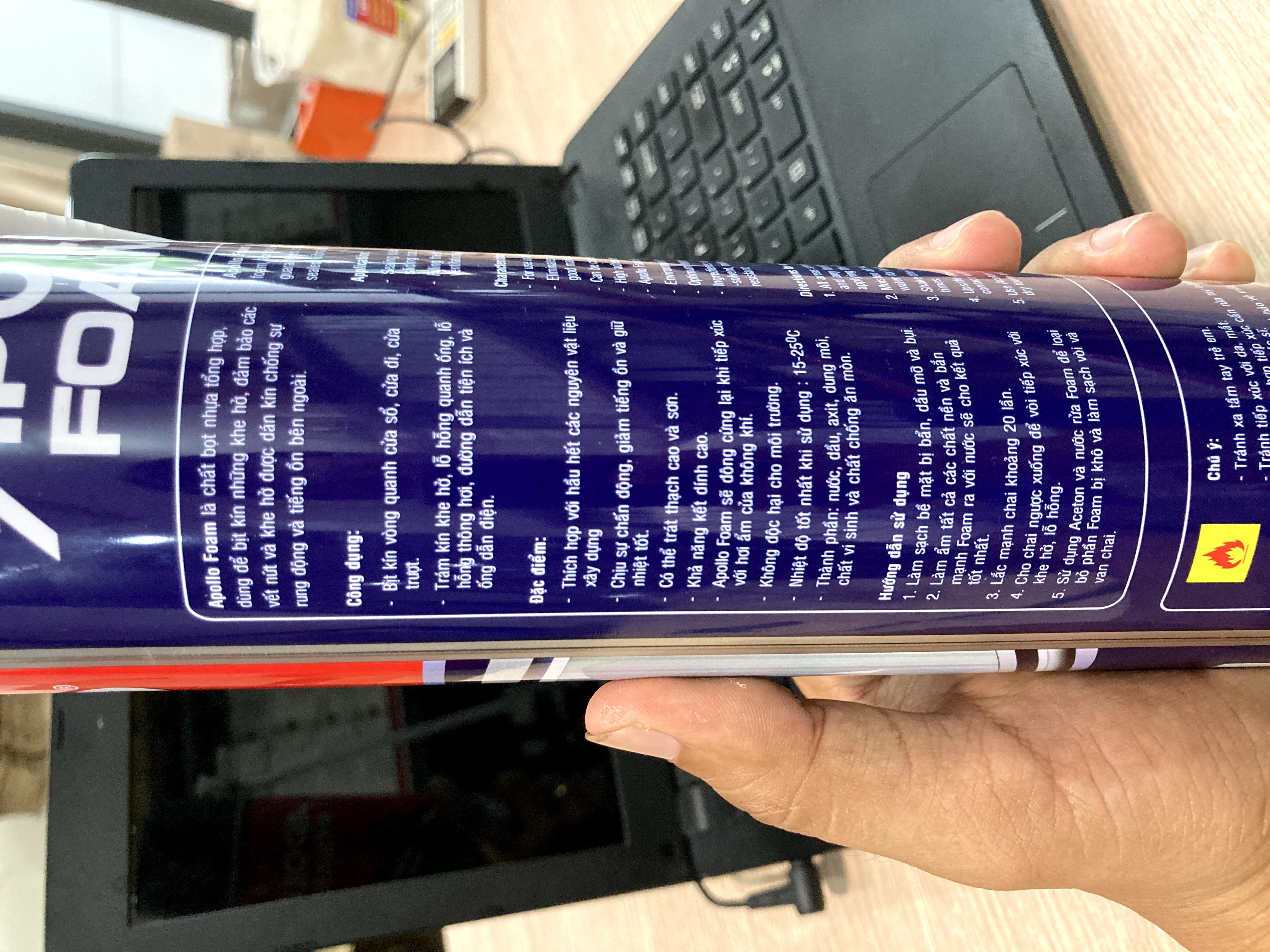 [Chính hãng] Foam Apollo 750ml - Keo bọt nở (dùng súng bắn keo bọt nở)