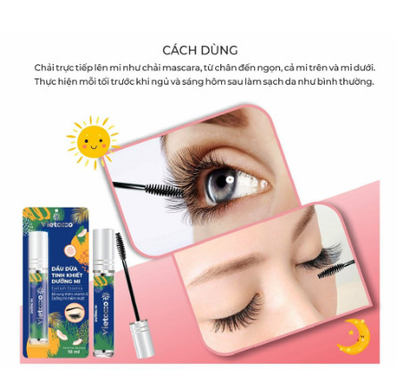 Dầu dừa Tinh Khiết Vietcoco dưỡng mi 10ml