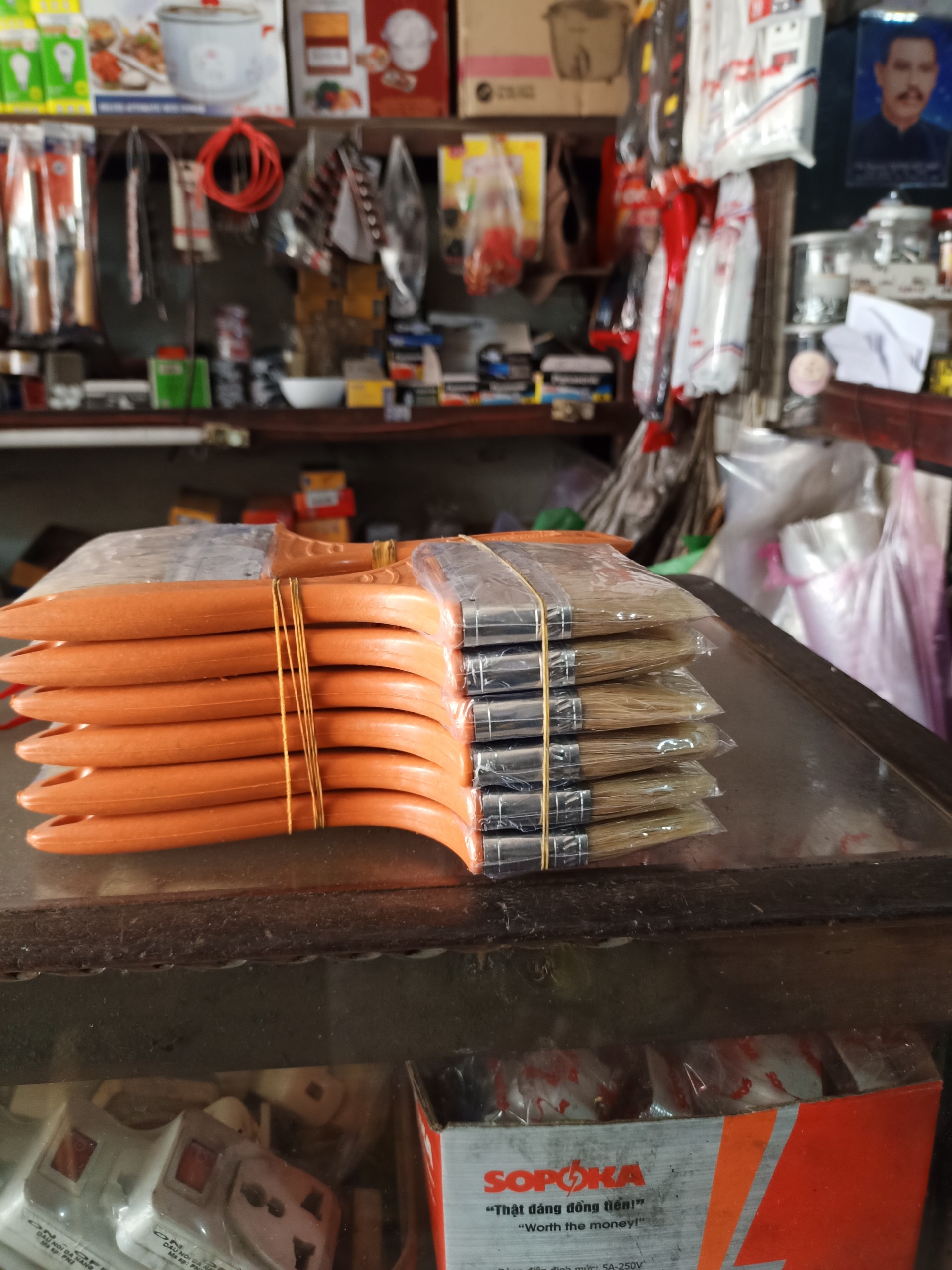 12 CÂY CỌ QUÉT SƠN CÁN NHỰA 1" - 4"