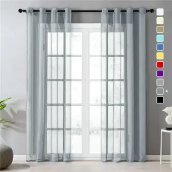 Top Finel Modern Soild White Sheer Curtains For Living Room