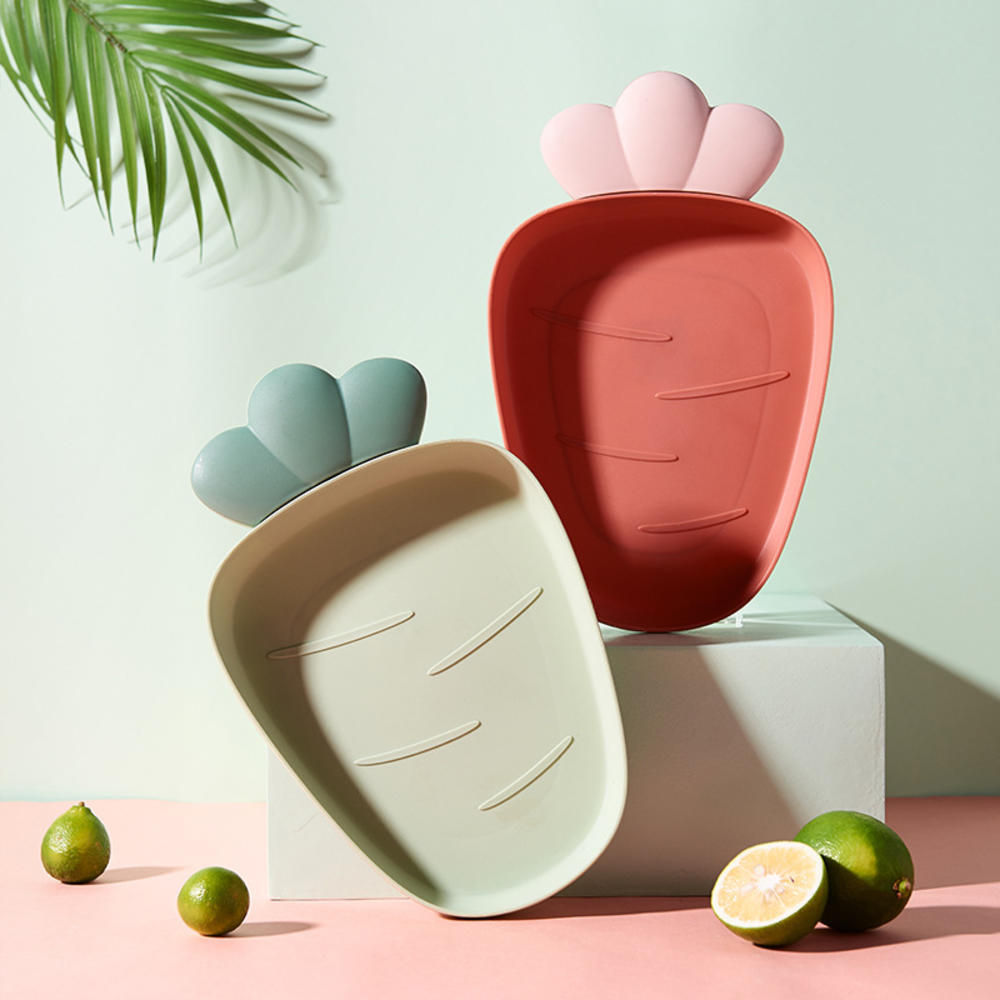 Dried Fruit Plate Creative Dried Fruit Box Plastic Dining Plate Radish-shaped Fruit Box