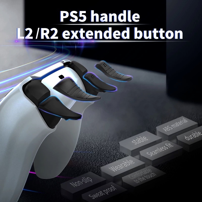 Extended%20Triggers%20Button%20For%20PS5%20Controller%20L2/R2%20Trigger%20Extender%20D-pad%20Key%20Cap%20For%20Playstation%205%20Gamepad%20Accessories%20-%20Image%202