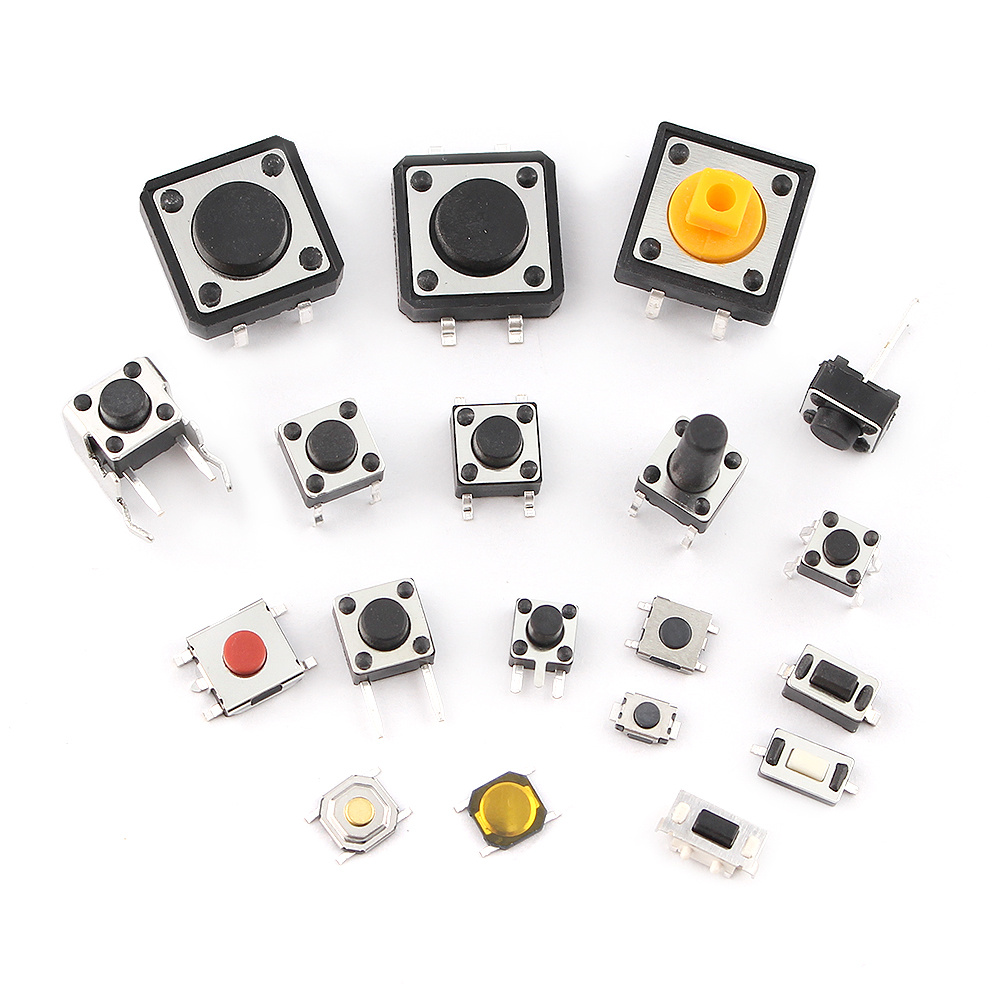 125pcs/lot touch switch/Micro Switch /push buttons switches 25 Types Assorted kit 2x4/3x6/4x4/6x6 for DIY Tool package