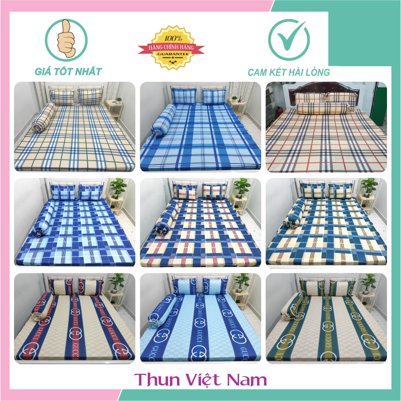 ĐỦ SIZE - Drap/Ga Thun Lạnh Bọc Nệm Hàng Cao Cấp