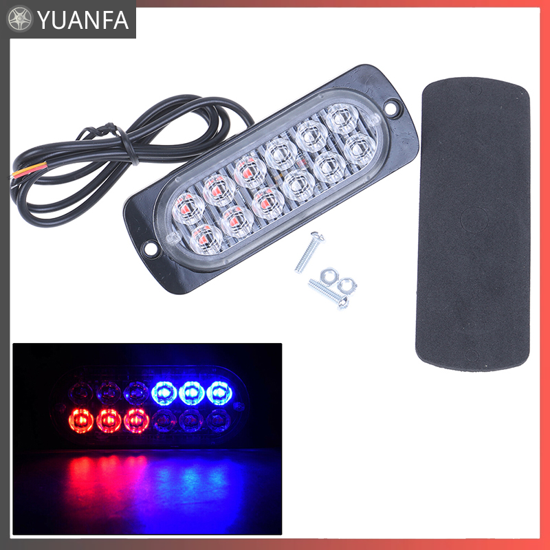 Đỏ/xanh 12 Led xe nhấp nháy ánh sáng cảnh sát khẩn cấp đèn cảnh báo 18-Flash mô hình