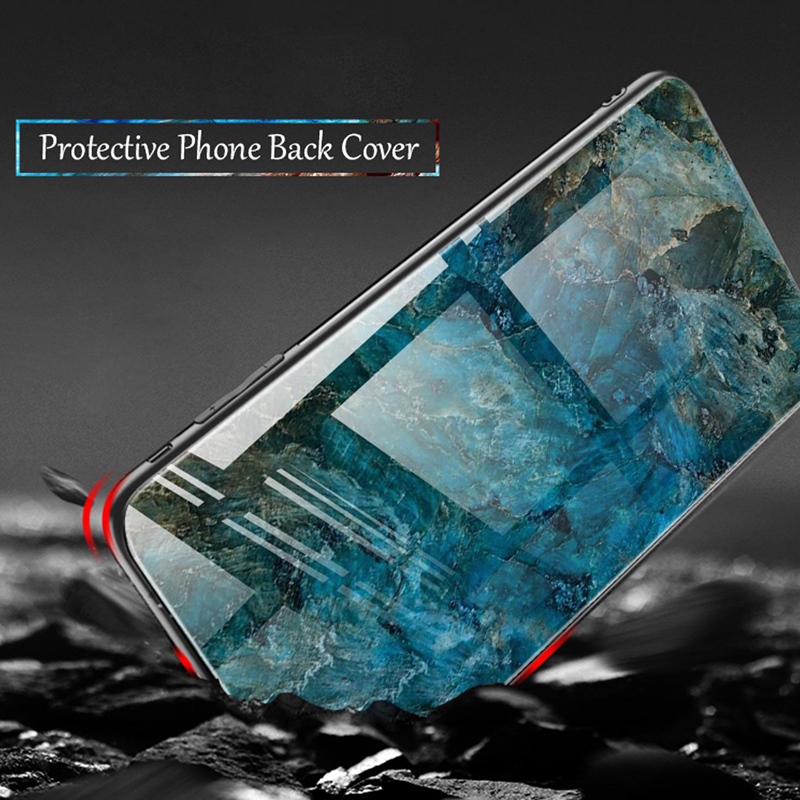 For VIVO IQOO Z10 Z10 Lite Phone Case Fashion Marble Pattern Phone Case Tempered Glass Protected Soft Silicone Bumper for Vivo iqoo Z10 Z10 Lite Cover Casing HP.