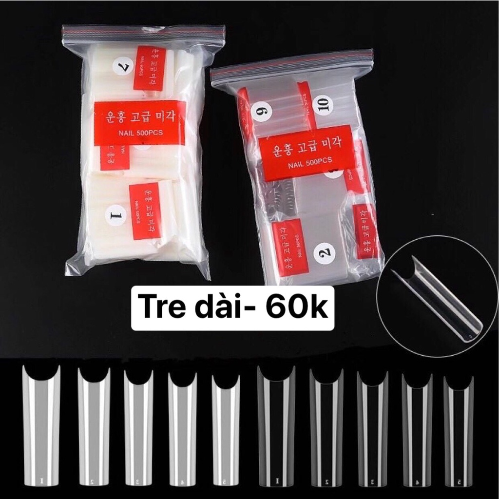 Bịch móng tre fom dài, bịch đủ số 500 móng