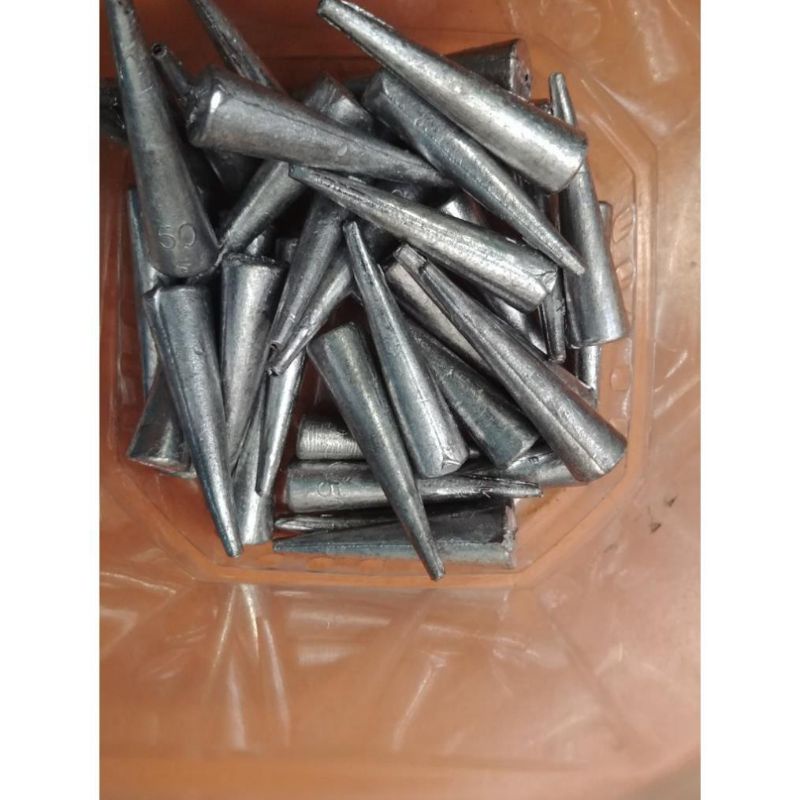 Chì nhọn xuyên tâm size từ 1g-50g