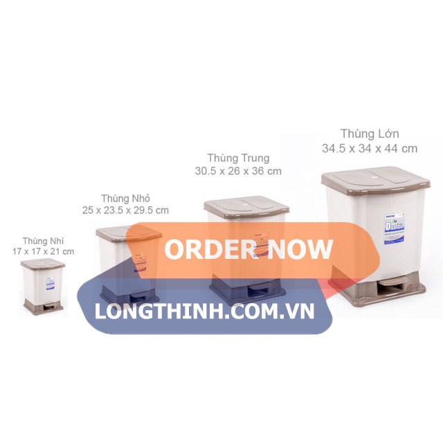 Duy Tan rubbish bin - Large size 30.5 x 26 x 36 cm
