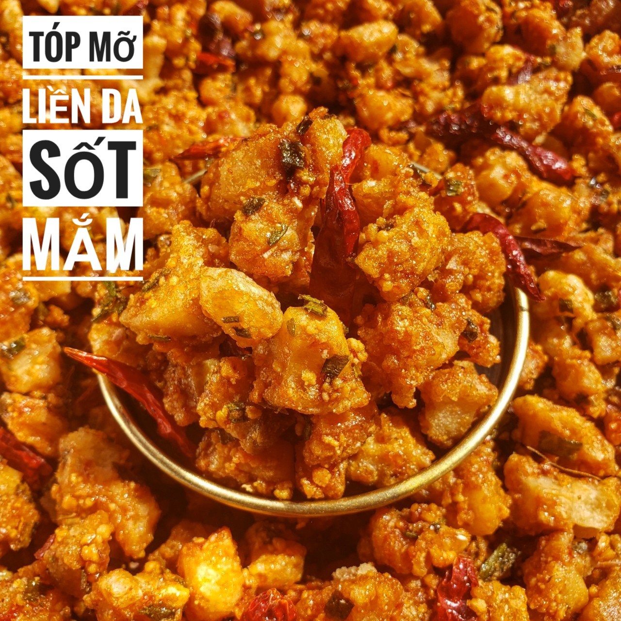 Tóp mỡ sốt mắm hành đặc biệt thơm ngon 1kg/ 500g/ 250g- đồ ăn vặt