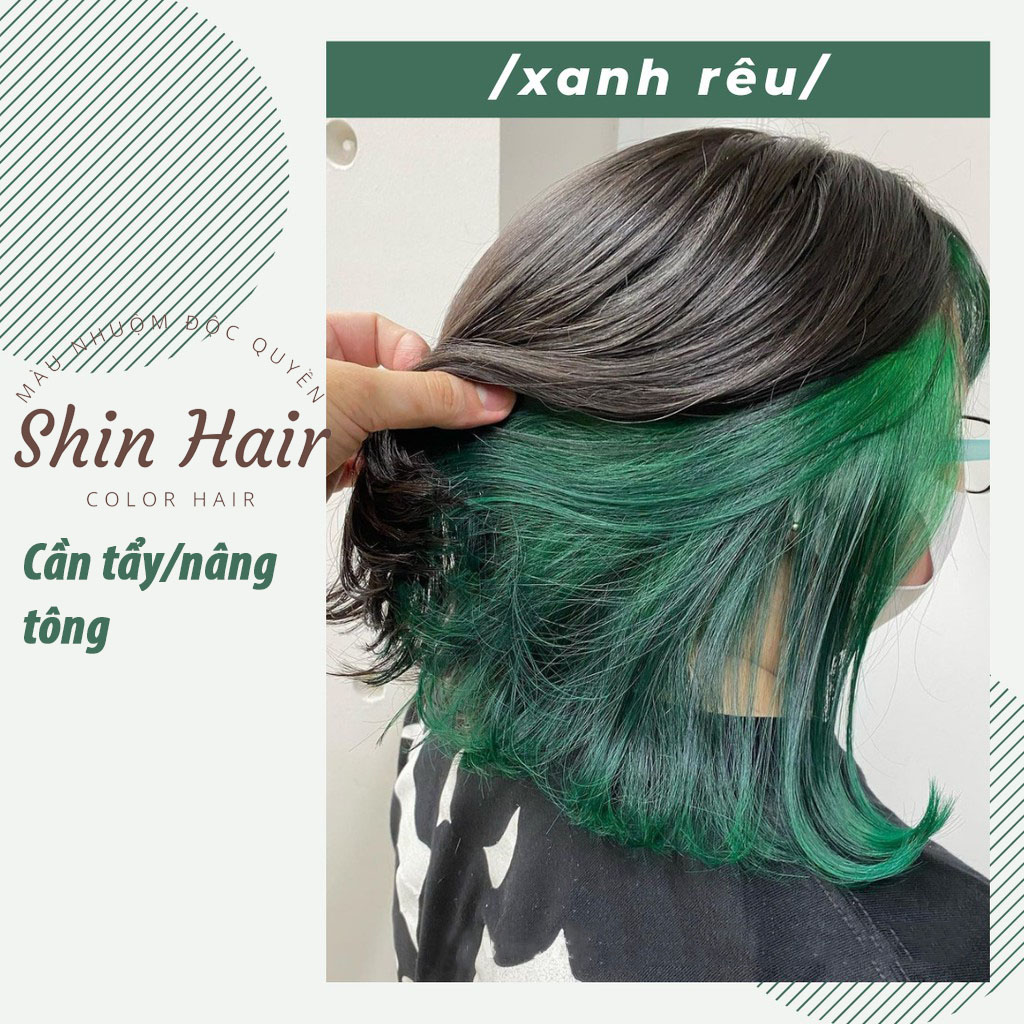 Thuốc Nhuộm Tóc Màu Xanh Rêu-Cần Nâng Nền-Shin Hair | Thuốc Nhuộm Tóc |  Biore.Vn