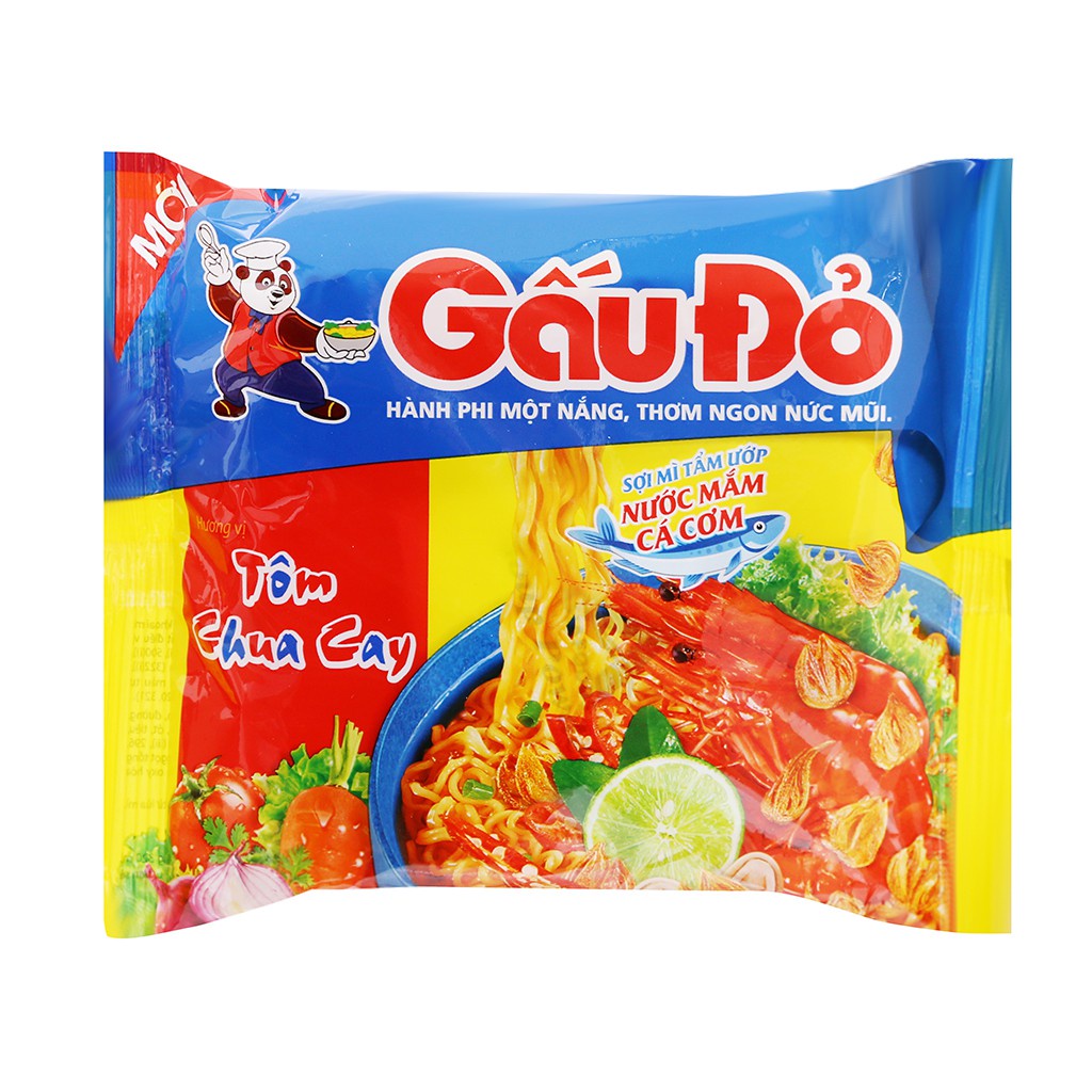 (HOT LIKE) Thùng Mì Gấu Đỏ 30 Gói x63g/date mới (NT)
