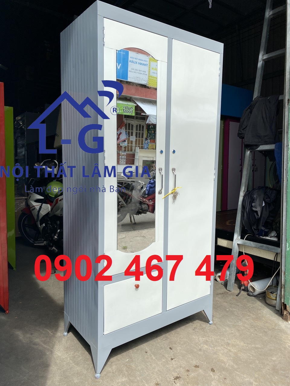 TỦ SẮT SƠN DẦU 2 CÁNH 1 HỘC 1M6