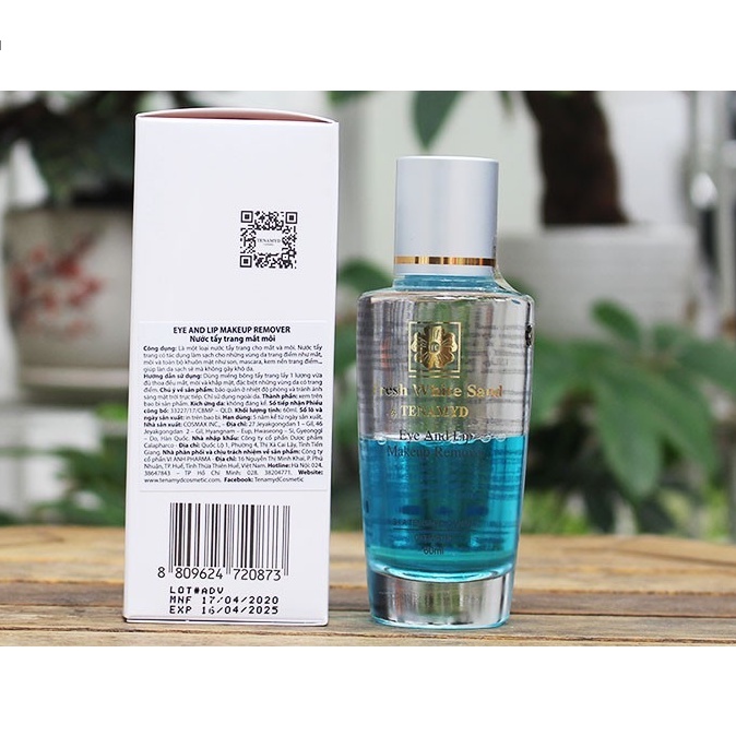 Nước tẩy trang mắt và môi Tenamyd Fresh White Sand Eye And Lip Makeup Remover