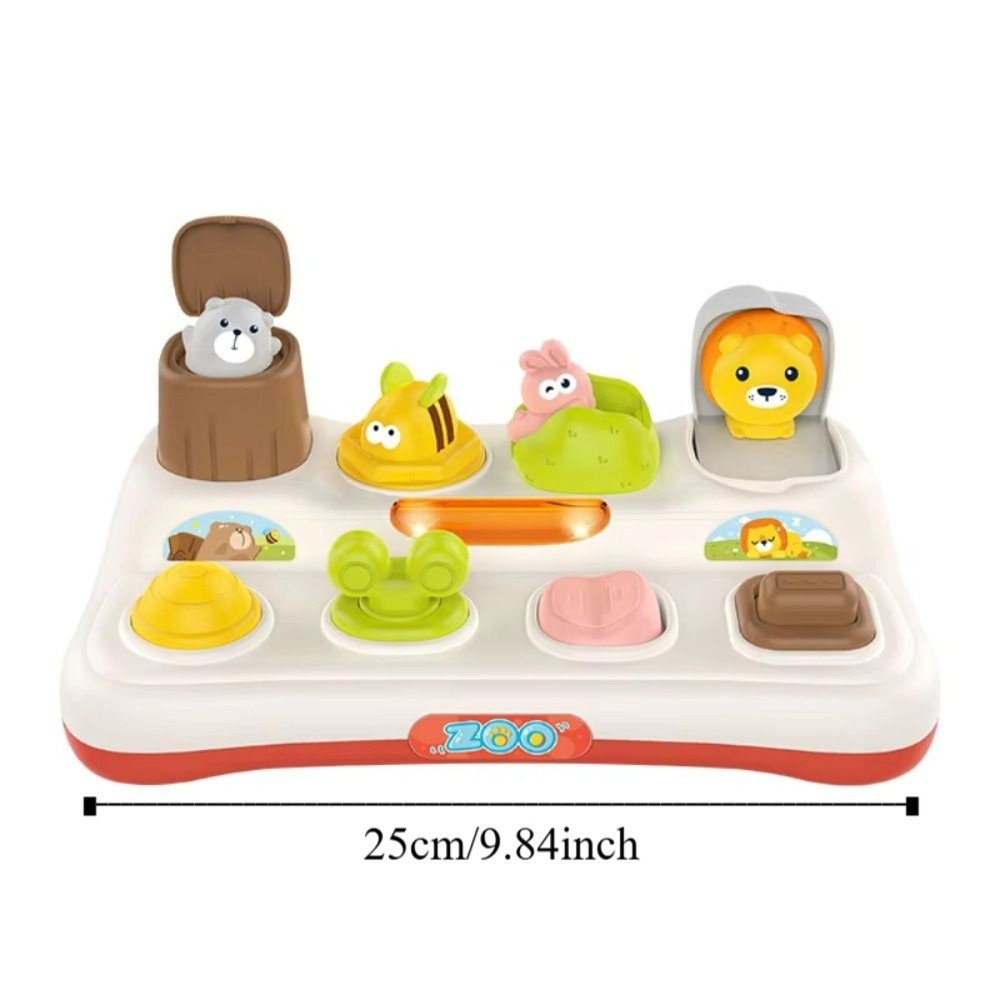 Button Sensory Educational Toy Plastic Baby Pop Up Montesorri Toys with ...