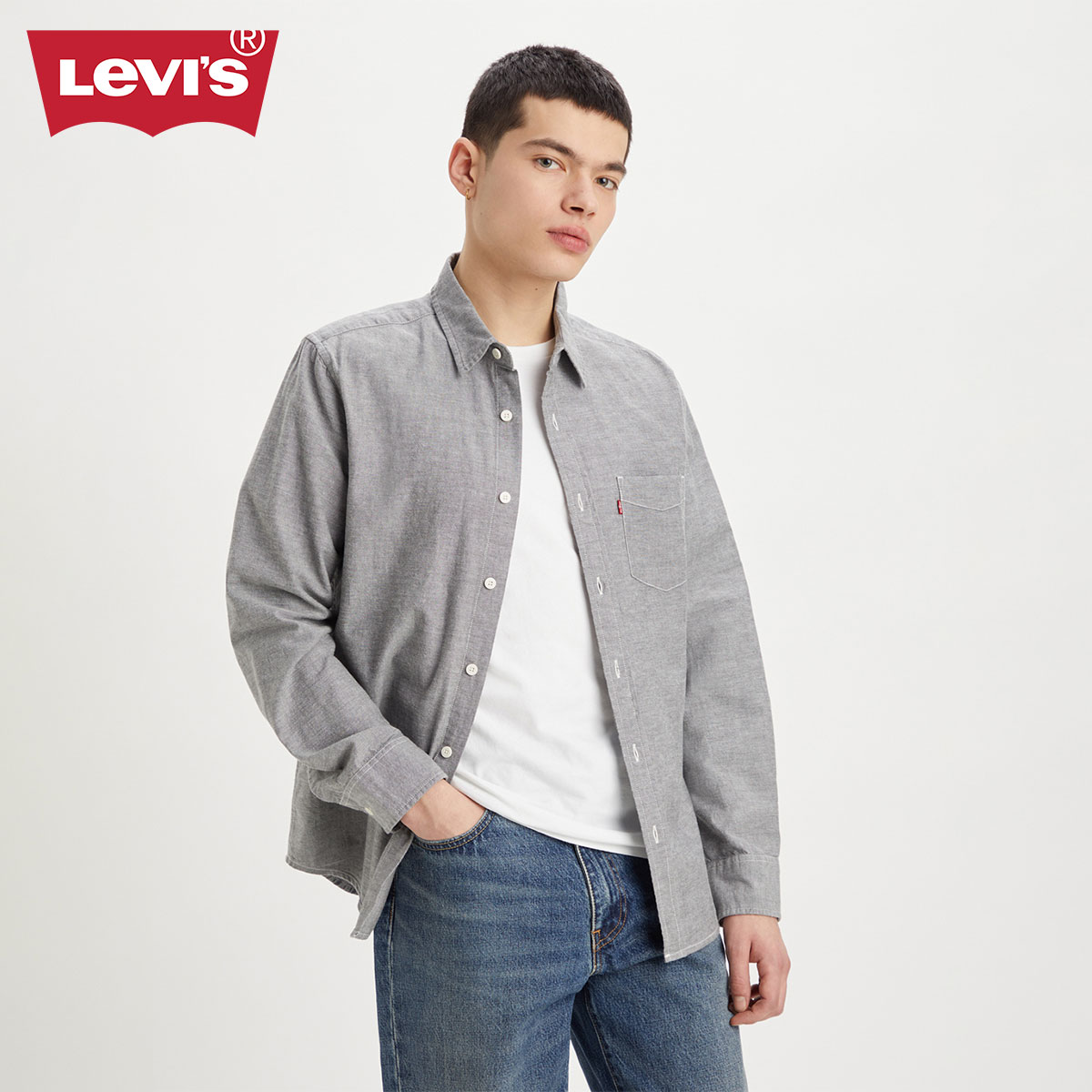 Levi's men's standard denim work outlet shirt