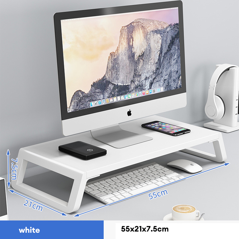 Computer desktop screen elevated shelf, desktop storage shelf, bookshelf desk, laptop monitor stand