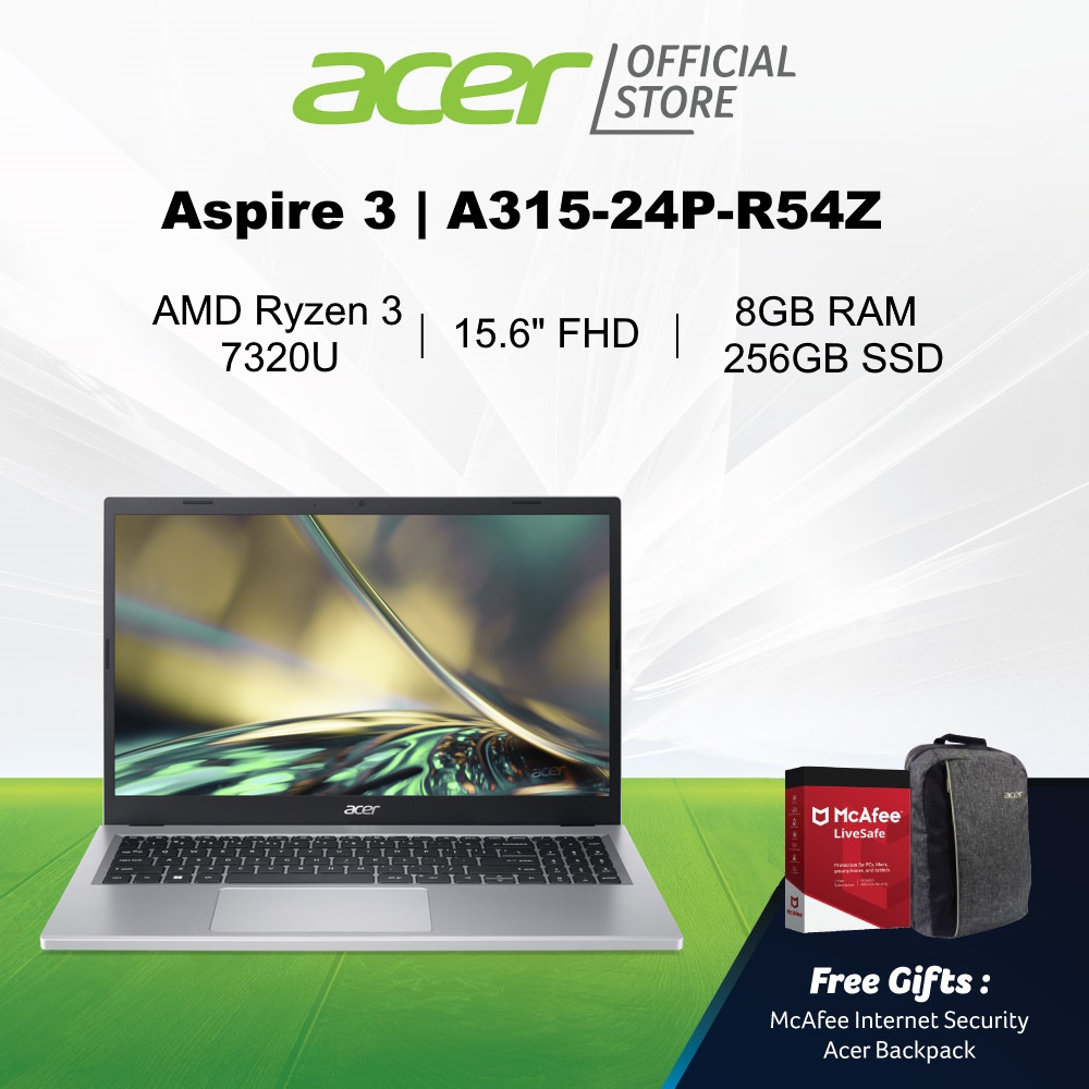 [New 2023 Model] Acer Aspire 3 A315-24P-R54Z(Silver)15.6 Inch FHD Laptop with Ryzen 3 7320U Processor and 8GB RAM.031566