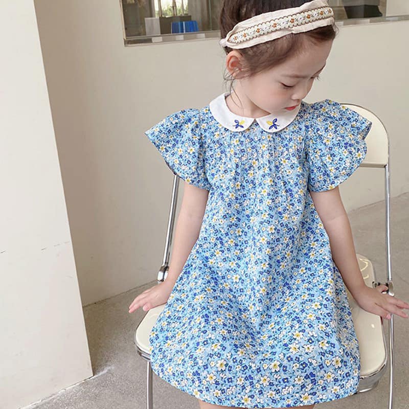 VÁY TIỂU THƯ CỔ SEN THÊU HOA
