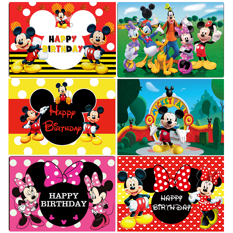 Disney%20Cartoon%20Mickey%20Minnie%20Mouse%20Donald%20Duck%20Birthday%20Backgrounds%20Decors%20Vinyl%20Cloth%20Party%20Backdrops%20Baby%20Banner%20-%20Image%203