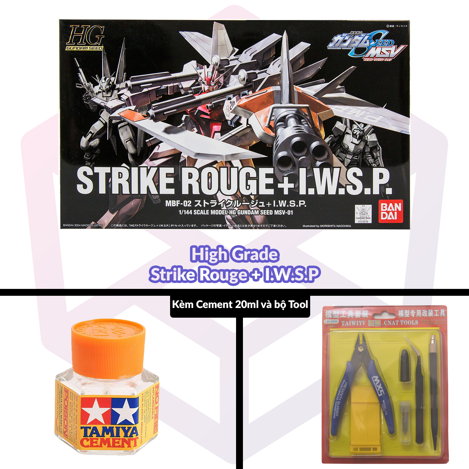 [7-11/12 VOUCHER 8%]Mô Hình Gundam Bandai HG Strike Rouge + I.W.S.P 1/144 SEED Gundam MSV [GDB] [BHG]