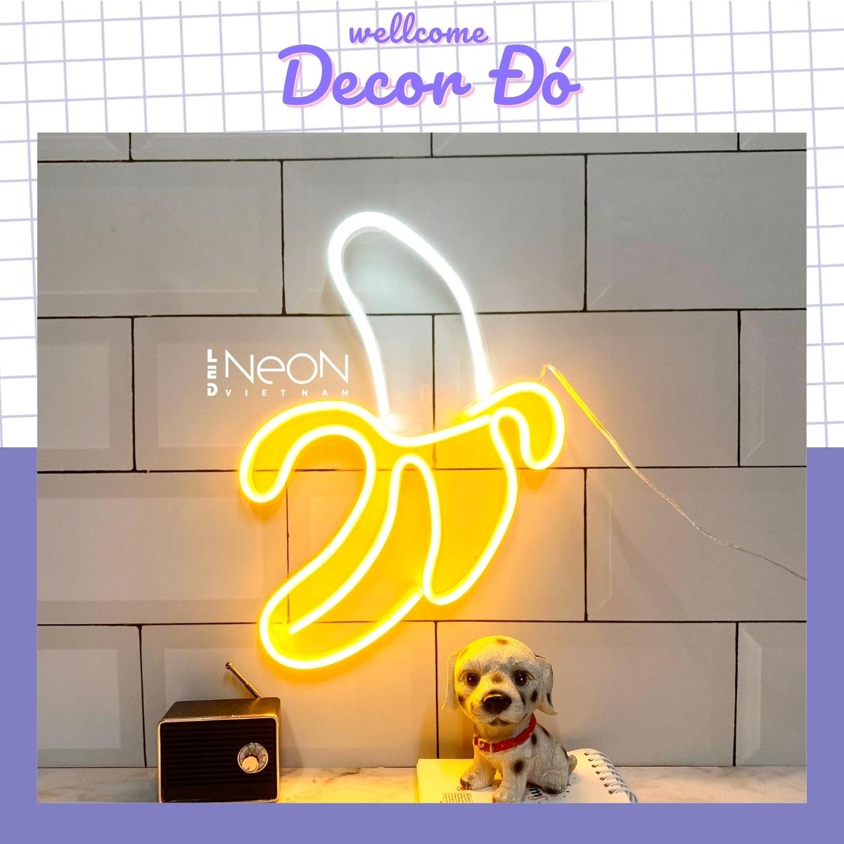 LED neon banana shape decoration