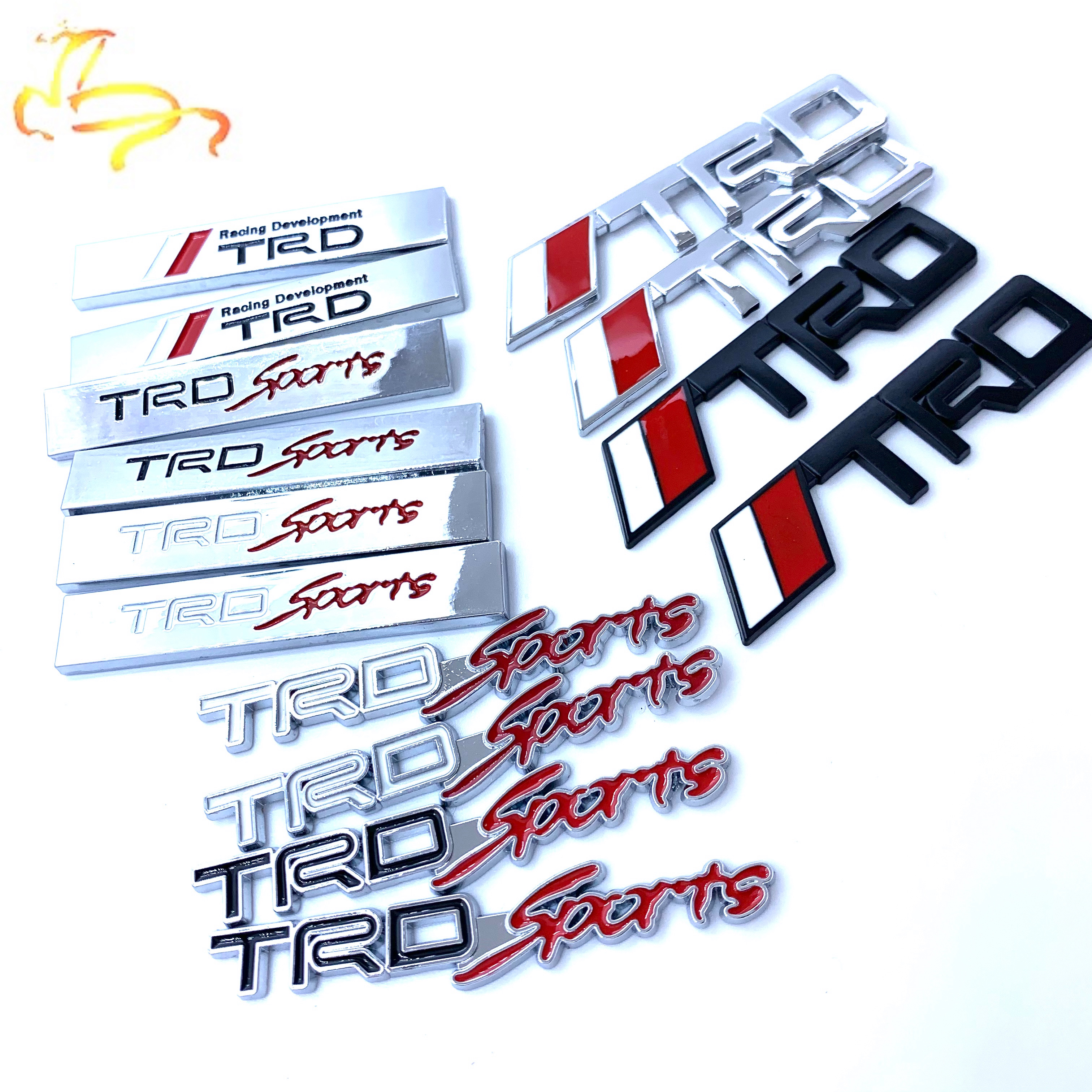 Tr Sticker Cars 【Exclusive Offer】2pcs Car TRD Logo 3D Racing Metal Sticker Car Styling ...