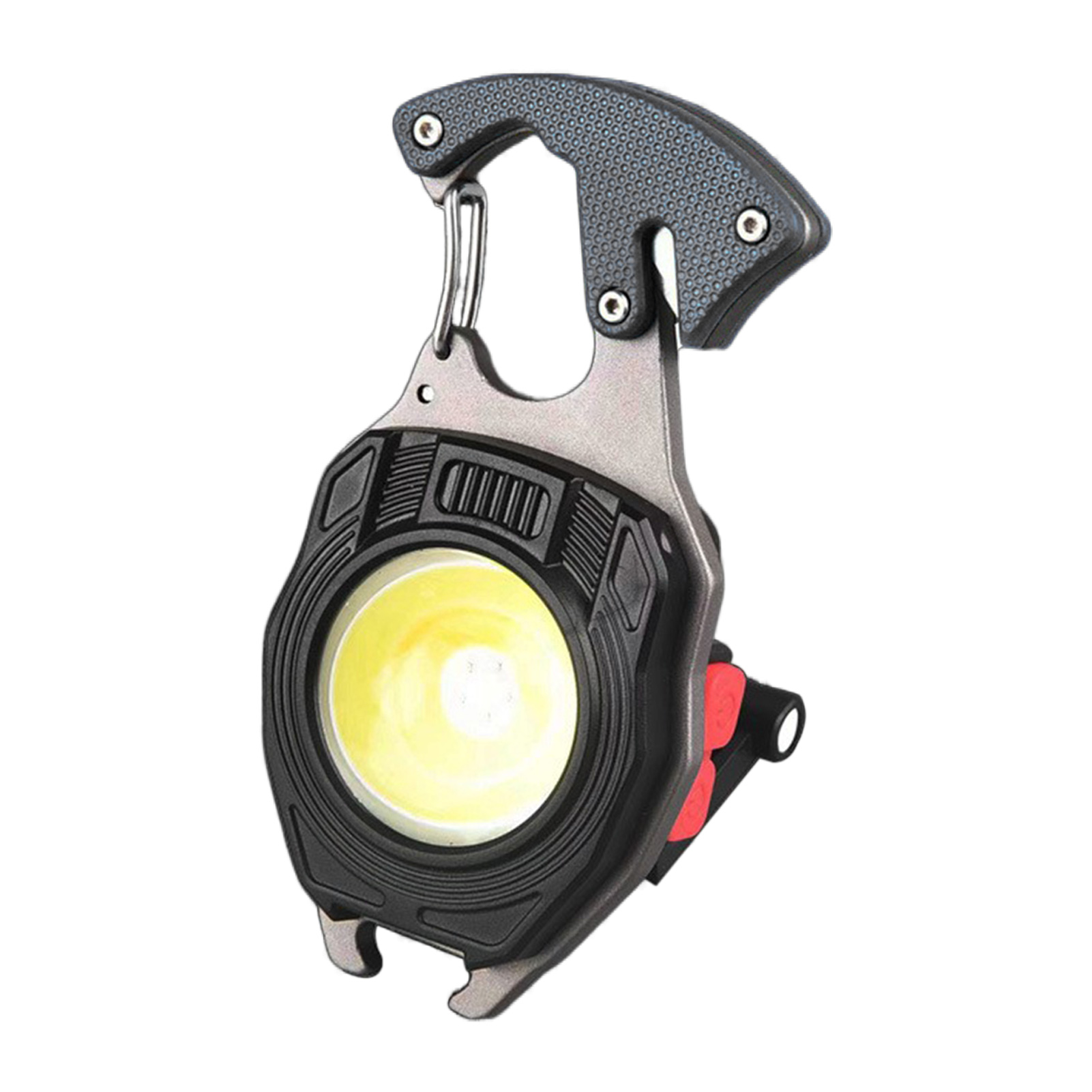 Farfi Camping Light Multifunctional Emergency Tool Rechargeable Led Keychain Work Light Super Bright Mini Flashlight with Screwdrivers Bottle Opener Portable Multifunction Lamp