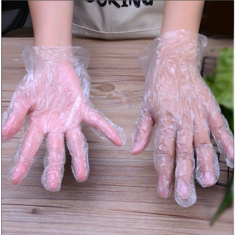 Túi 100 cái bao tay nilon (Bao tay dùng 1 lần)