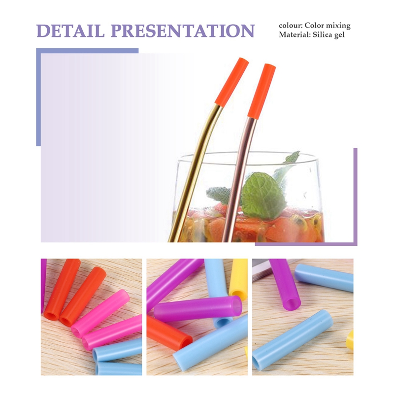 Silicone straw tip covers bulk packs for 6mm metal straws. Made