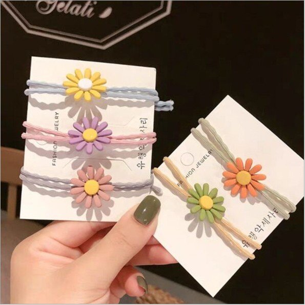 Sét 10 dây buộc tóc mix màu xinh xắn
