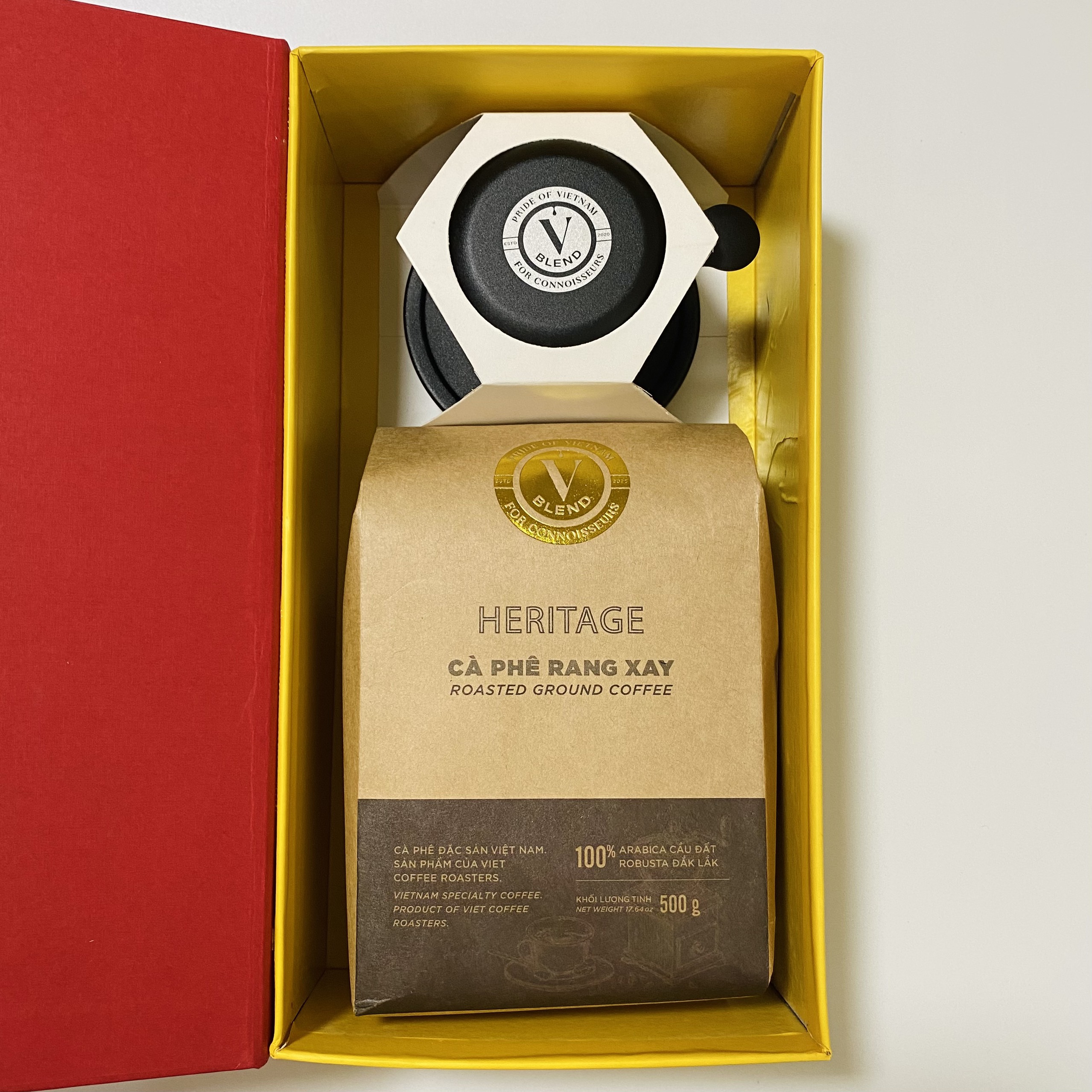 [QUÀ TẶNG - V BLEND GIFT 500G] - CÀ PHÊ PHA PHIN 500G - PHIN CAO CẤP - V BLEND CAFÉ - CÀ PHÊ BỘT