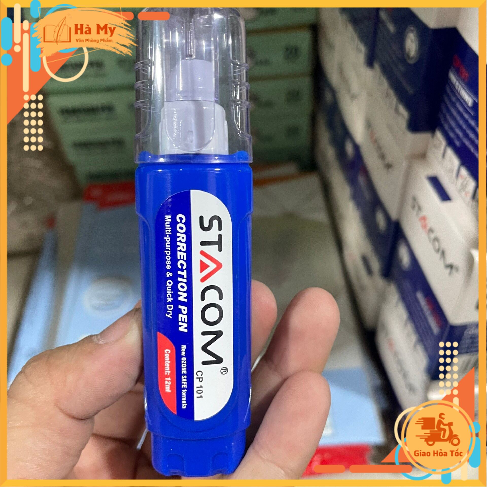 Bút Xóa Thân Dẹp 12 ml - Stacom CP101 nhanh khô, không độc hại