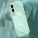 Biruiqu for VIVO Y04 Back Cover Luxury 6D Plating Frame Shiny Bling Phone Pounch Soft Silicone Square Phone Case. 